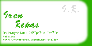 iren repas business card